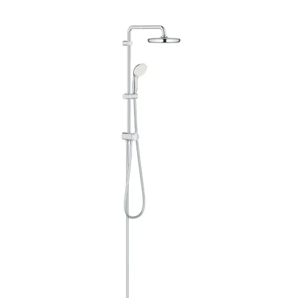 Colonne De Douche Inverseur Manuel TEMPESTA SYSTEM 210 GROHE 26381001 – Ø21 Cm + Flexible 125cm + Douchette 1 Jet – Chromé 1