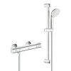 Combiné Thermostatique GROHTHERM 800 GROHE 34565001 – Tête Ø 10 Cm & Douchette 2 Jets + Flexible 175 Cm – Chrome 5