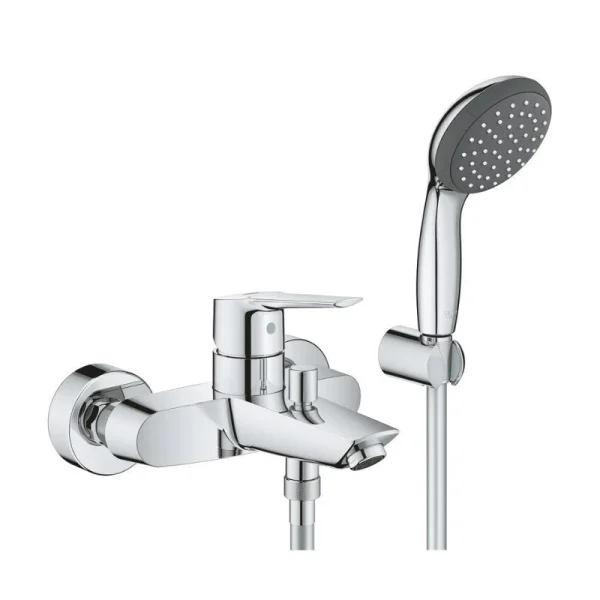 Ensemble Mitigeur Bain/douche START + Set De Douche Vitalio GROHE 23413002 Douchette, Flexible Et Support Mural – Chrome 1