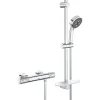 Ensemble Thermostatique PRECISION FEEL GROHE 34791000 Douchette 3 Jets + Barre 60 Cm – Chrome 5