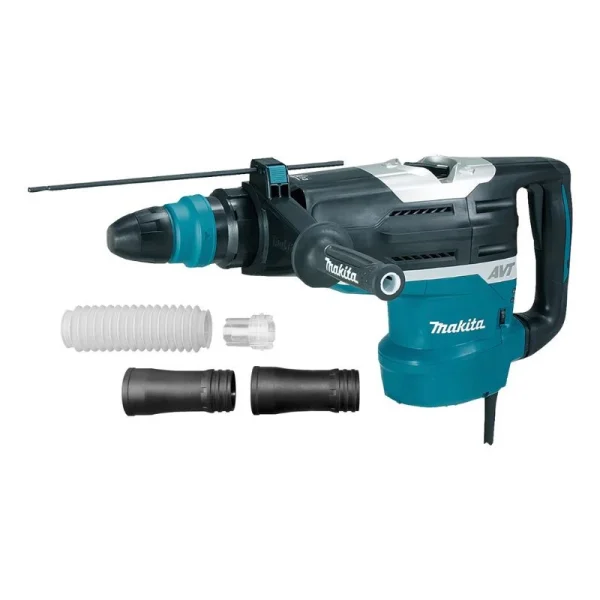 MAKITA MACHINES Marteau Perforateur SDS-MAX 52mm MAKITA HR5212CV 18,9J 1500W AVT + Set D’aspiration De Poussières + Coffret 1