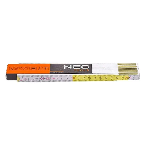 Mètre Pliant 2 M NEO TOOLS 74-020 Blanc Et Jaune 1