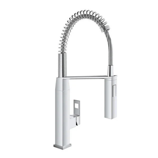 Mitigeur évier EUROCUBE GROHE 31395000 Douchette Avec Flexible Mobile Sur Ressort Apparent – Chrome 1