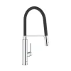 Mitigeur évier FEEL GROHE 31489000 – Bec Col De Cygne – Douchette 2 Jets – Noir 5