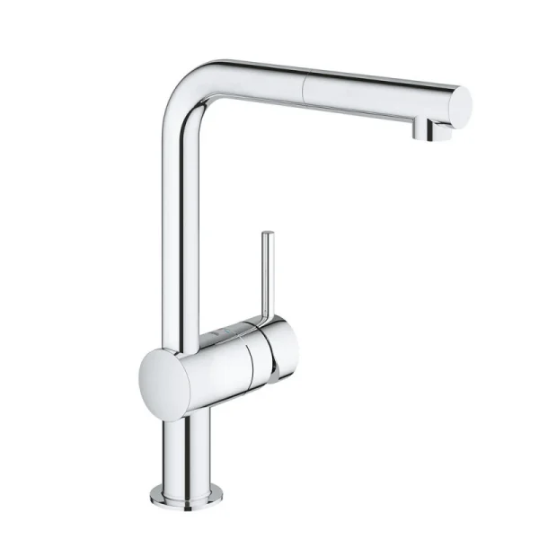 Mitigeur évier MINTA 360° GROHE 32168000 – Bec Haut Avec Mousseur Extractible – Chromé 1