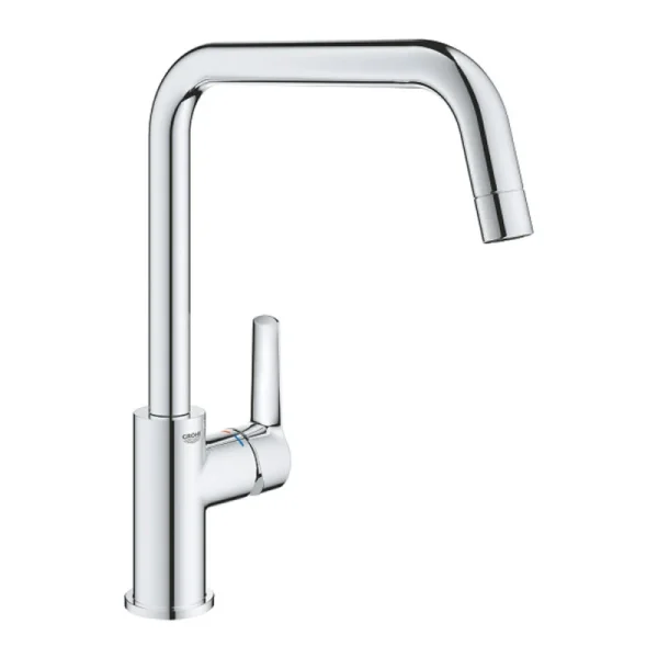 Mitigeur évier START GROHE 30470000 QuickFix Plus – Bec Haut- Rotation 150° – Chrome 1