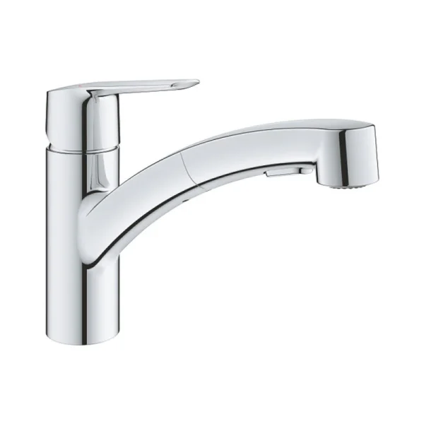 Mitigeur évier START QuickFix Plus GROHE 30307001 – Bec Bas – Douchette 2 Jets – Rotation 90° – Chrome 1