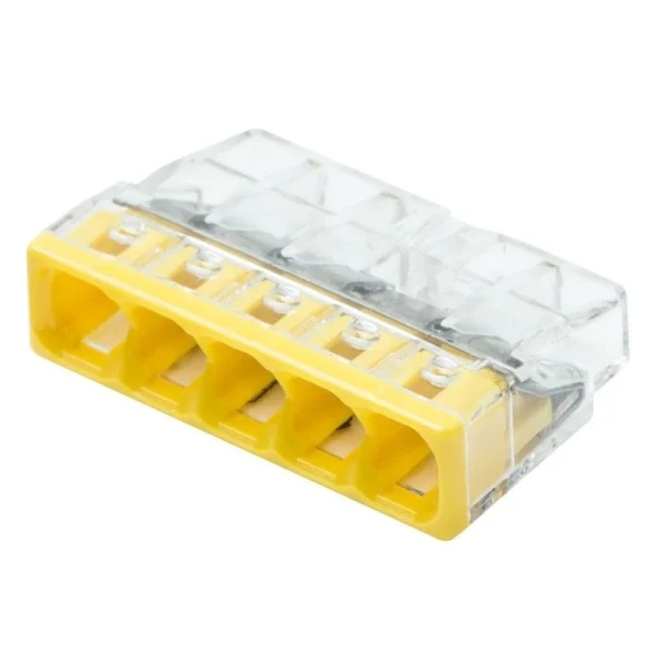 Pack De 50 Bornes De Connexion Rapide à Levier WAGO 5 Entrées Fil Rigide – S2273 1