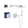 Pack De Douche Encastré SMARTCONTROL GROHE 34709000 – Tête Ø 31 Cm + Douchette Stick 5