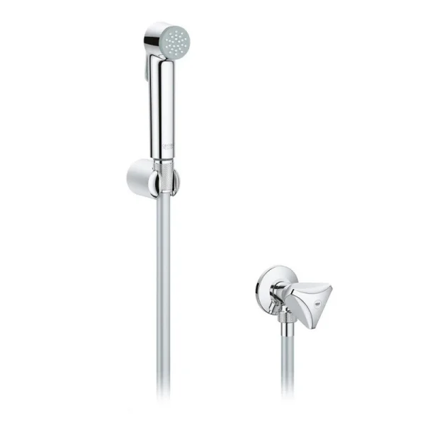 Set TEMPESTA TRIGGER SPRAY GROHE 27514001 – Douchette 1 Jet + Robinet D’arrêt – Flexible 125 Cm – Chrome 1